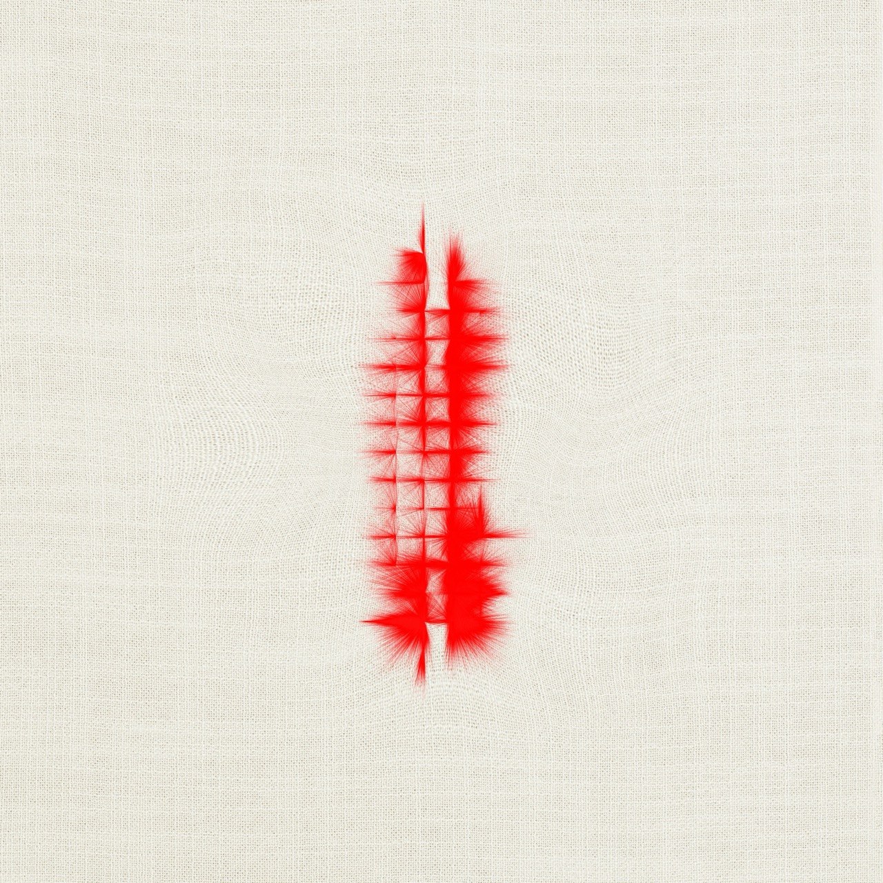 Ross.Wool · «Sutura digitale 3» — Ordito e sutura digitale, 2024